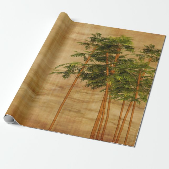 Bamboo stationery wallpaper wrapping paper (Unrolled)