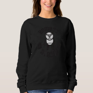 Bamboo Strong Weightlifting Panda Bear Motivatio Sweatshirt