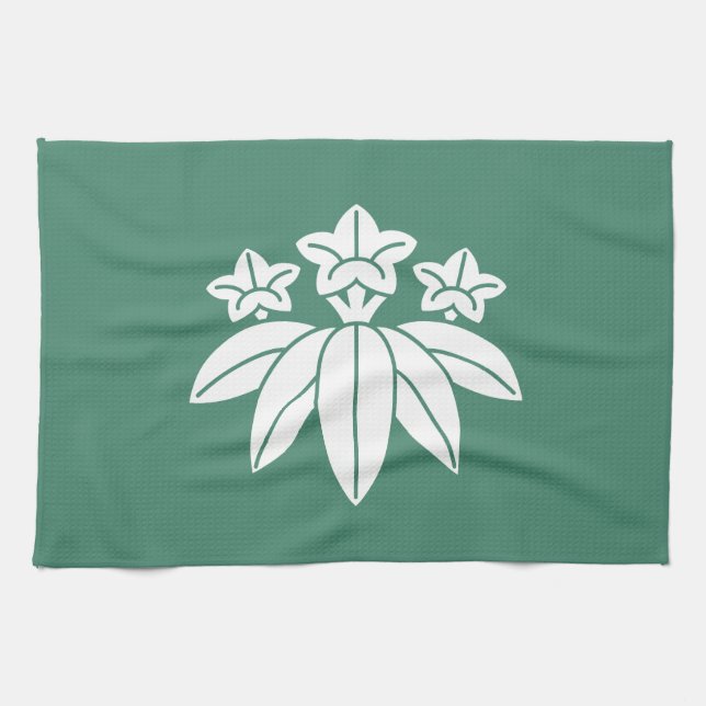 Bamboo-style gentian kitchen towel (Horizontal)