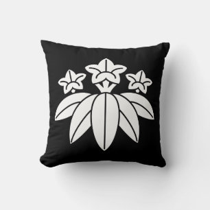 Bamboo-style gentian throw pillow
