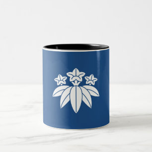 Bamboo-style gentian Two-Tone coffee mug