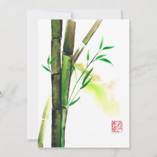 Bamboo sunrise holiday card