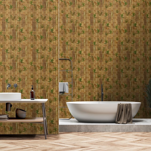 Bamboo Tapa  Wallpaper (Bathroom)