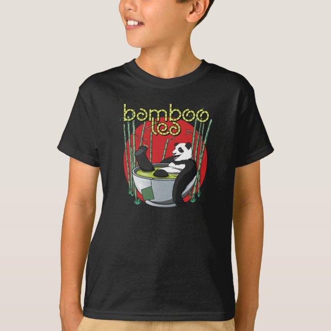 Bamboo Tea Drinker Panda T-Shirt (Front)