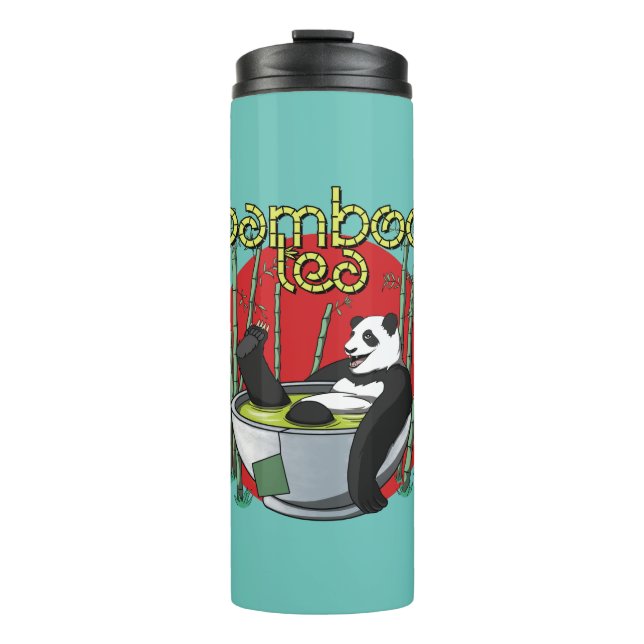Bamboo Tea Drinker Panda Thermal Tumbler (Front)