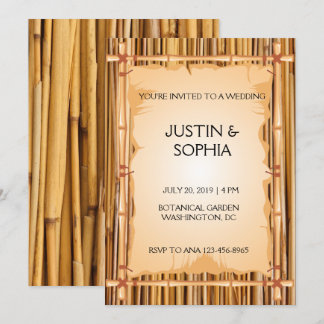 Bamboo Texture Invitation