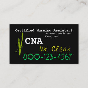 Bamboo theme CNA business card template