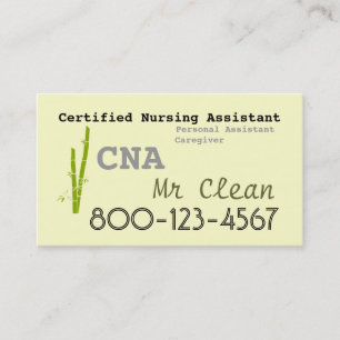 Bamboo theme CNA business card template