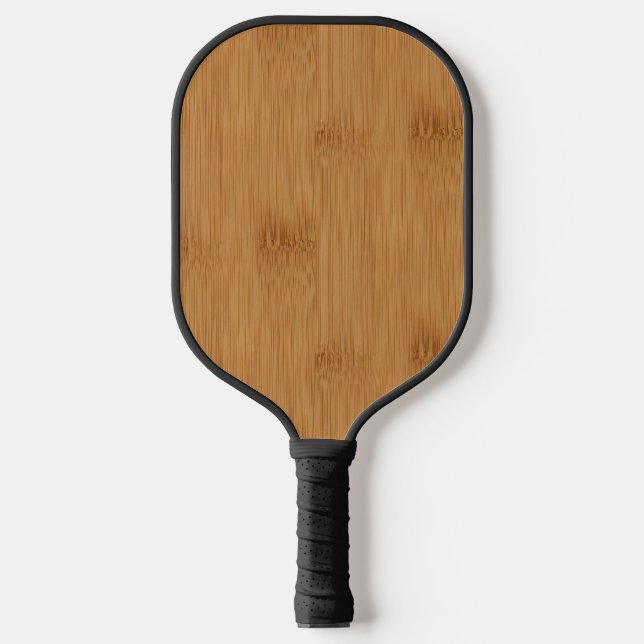 Bamboo Toast Wood Grain Look Pickleball Paddle (Front)