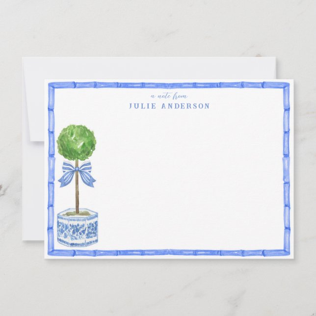 Bamboo Topiary Garden | Chinoiserie  Card (Front)