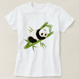 Bamboo Tree Panda Bear T shirt