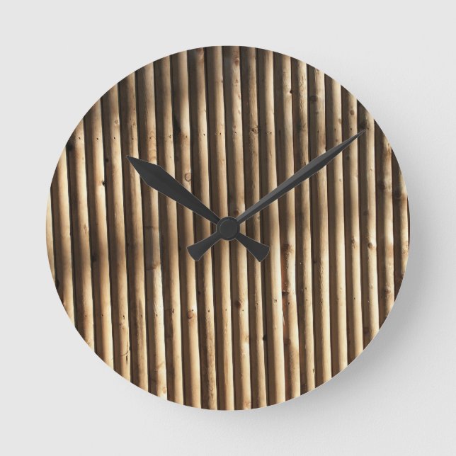 bamboo wall round clock (Front)
