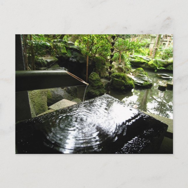 Bamboo Waterfall in Japan Postcard (Front)