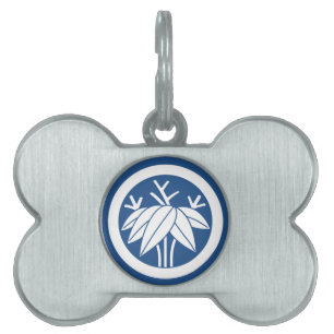 Bamboo with root in circle pet name tag