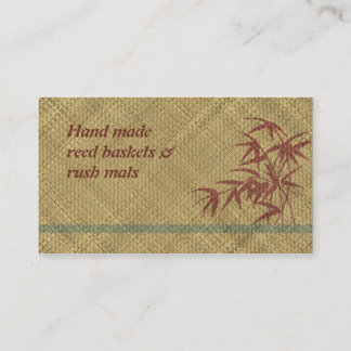 Bamboo woven pattern business card