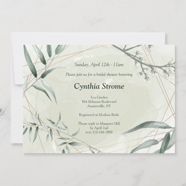 Bamboo Zen Invitation (Front)