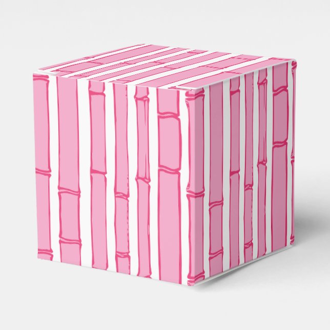 Bambooey Bamboo Stripe in Pink Favor Box (Front Side)