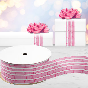 Bambooey Bamboo Stripe in Pink Grosgrain Ribbon