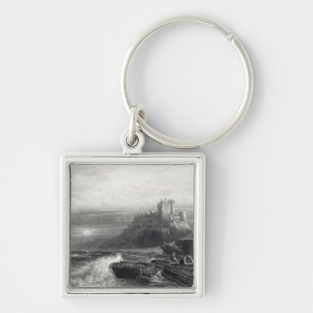 Bamborough Castle, engraved by S. Bradshaw Keychain (Front)