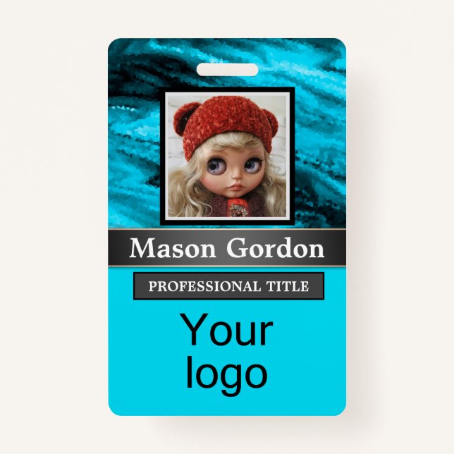 Bambou, badge arrière - plan beige (Devant)