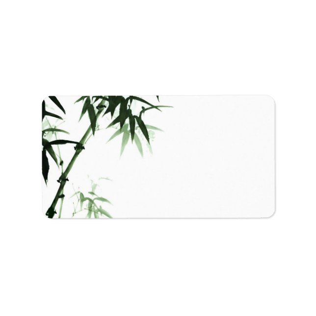 Bambou Stalks l Oriental Zen Touch Blank Étiquette (Devant)
