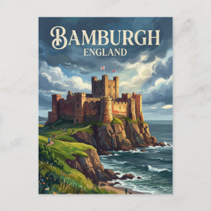 Bamburgh Castle England Postcard