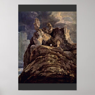 Bamburgh Castle Northumberland By Thomas Girtin (B Poster