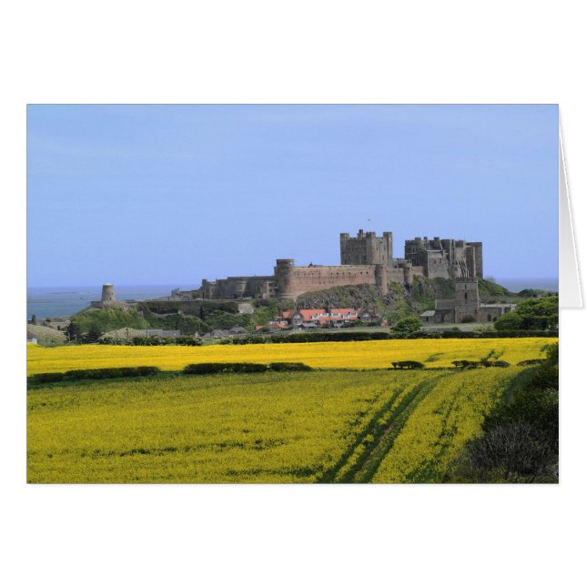 Bamburgh Castle - Northumberland with coastal back (Front Horizontal)