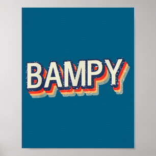 Bampy Retro Vintage Clic Style Grandpa Poster