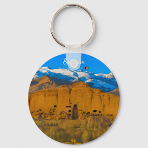 Bamyan, Afghanistan - Buddha Cliff Valley Keychain