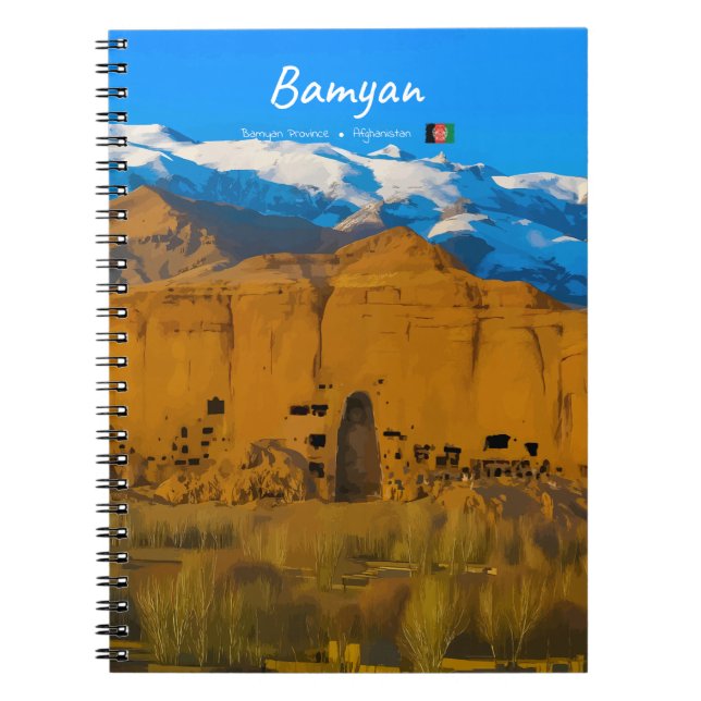 Bamyan, Afghanistan - Buddha Cliff Valley Notebook (Front)