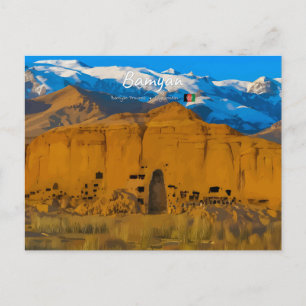 Bamyan, Afghanistan - Buddha Cliff Valley Postcard