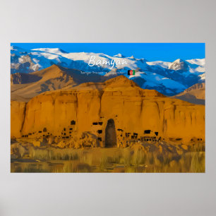 Bamyan, Afghanistan - Buddha Cliff Valley Poster