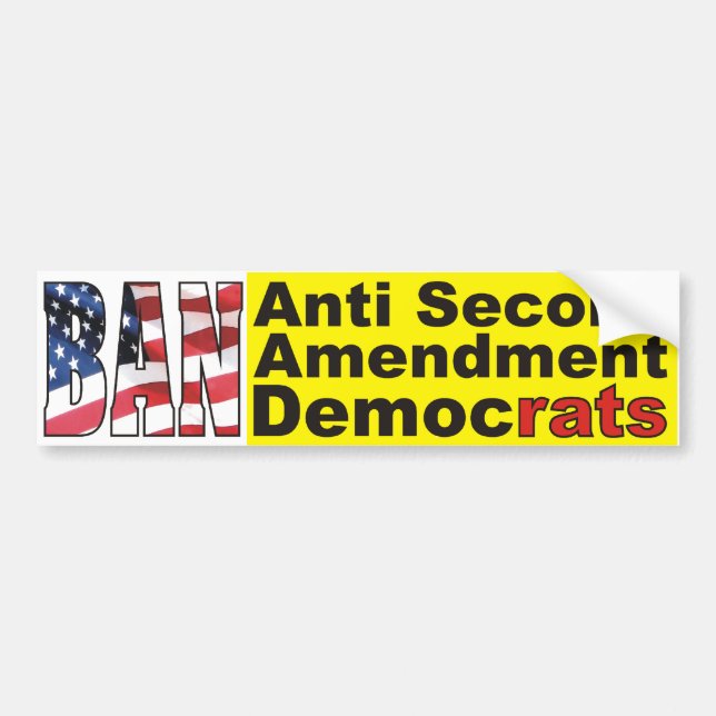 BAN Anti Second Amendment DemocRATS Sticker (Front)