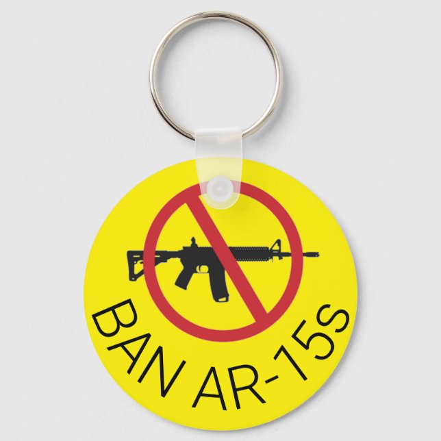 Ban AR-15s Customizable   Keychain (Front)