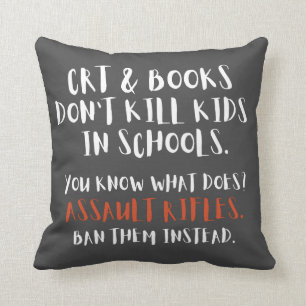 Ban Assault Rifles Instead Typography  Throw Pillow
