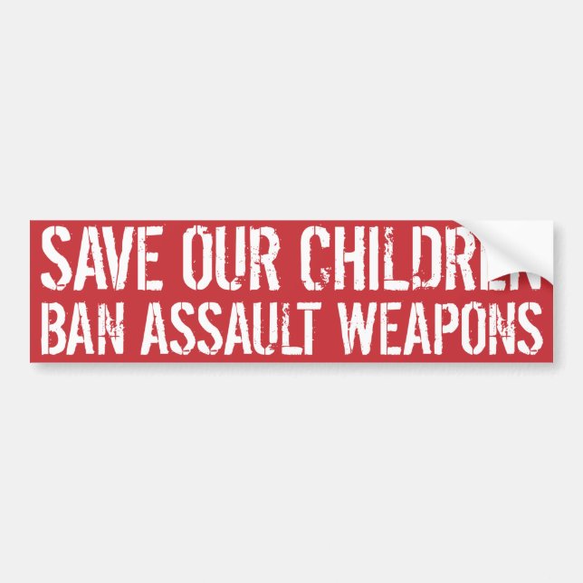 Ban Assault Weapons Bumper Sticker (Front)