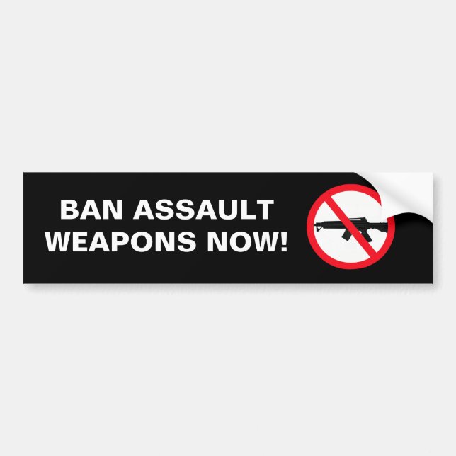Ban Assault Weapons Bumper Sticker (Front)