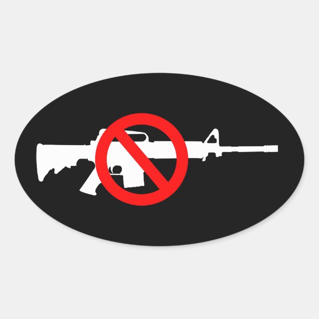 Ban Assault Weapons Oval Sticker (Front)