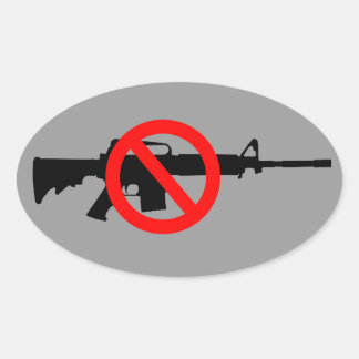 Ban Assault Weapons Oval Sticker