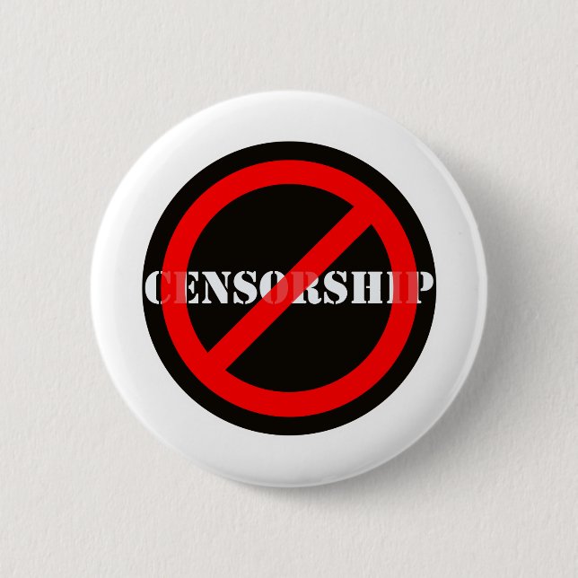 Ban Censorship 2 Inch Round Button (Front)