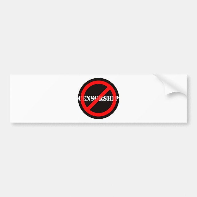 Ban Censorship Bumper Sticker (Front)