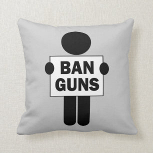 Ban Guns Throw Pillow