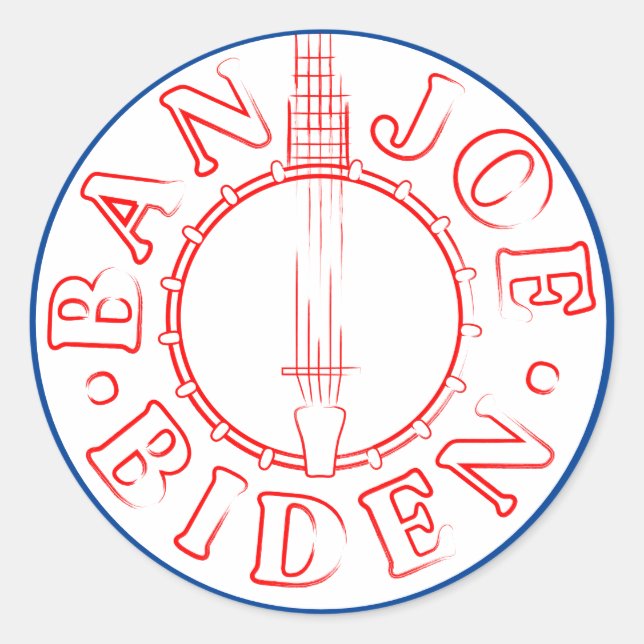 Ban Joe Biden Banjo Sticker (Front)
