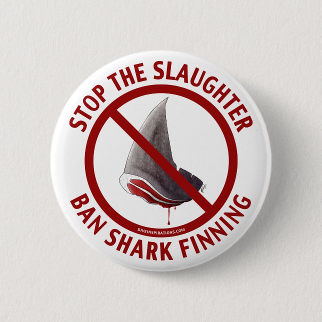 Ban Shark Finning Button (Front)