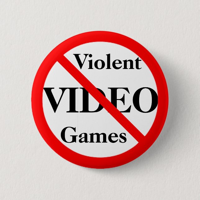 Ban Violent Video Games 2 Inch Round Button (Front)