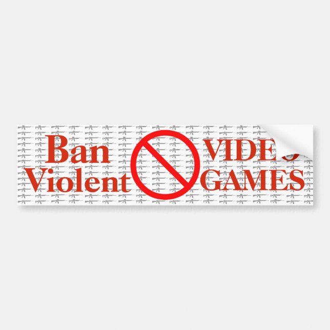 Ban Violent Video Games Bumper Sticker (Front)