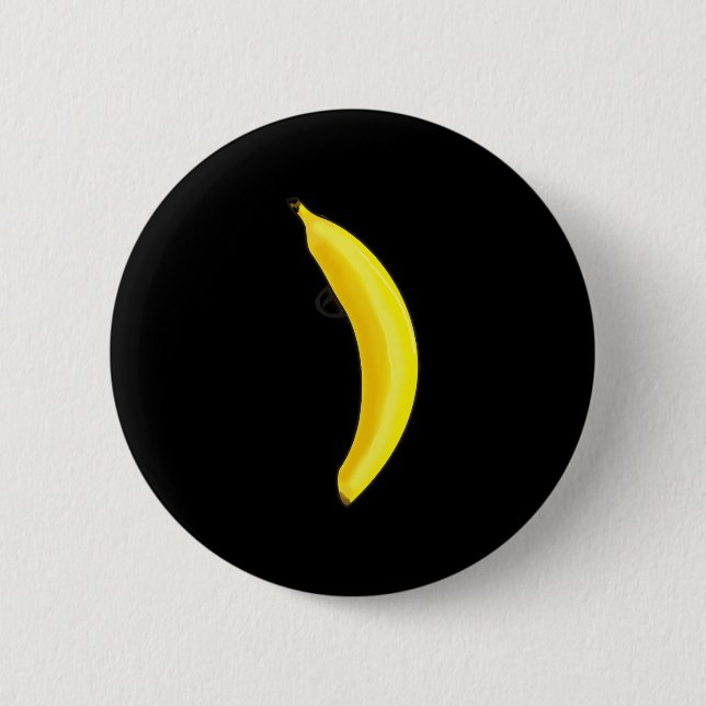 banana 2 inch round button (Front)