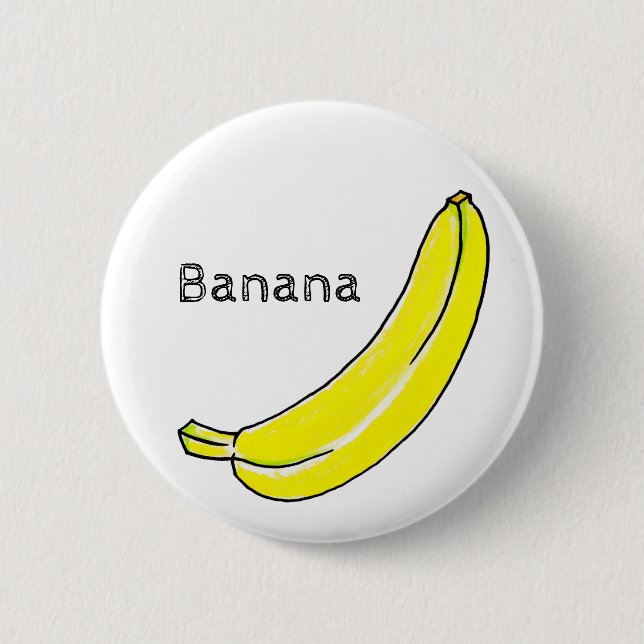 Banana 2 Inch Round Button (Front)
