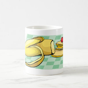 Banana and Pancakes Breakfast Fun Food  Coffee Mug